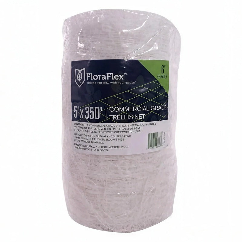 FloraFlex Hard Trellis Netting - 6 Inch Squares - 5 ft x 350 ft Roll