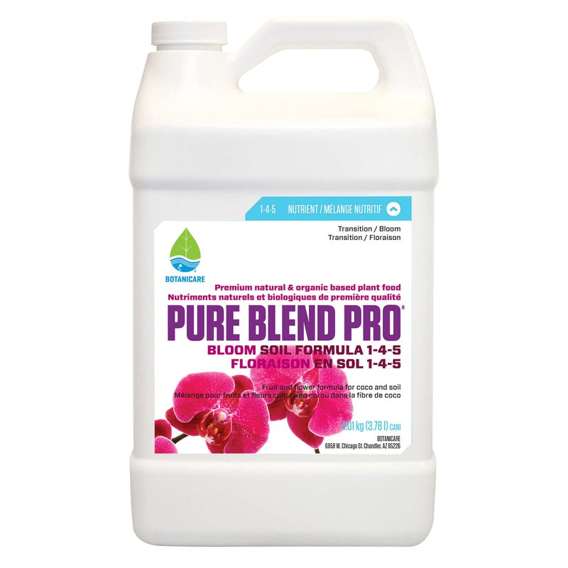 Botanicare Pure Blend Pro Bloom Soil 1-4-5 - Liquid Bloom Nutrient for Soil and Coco - 1 Gallon