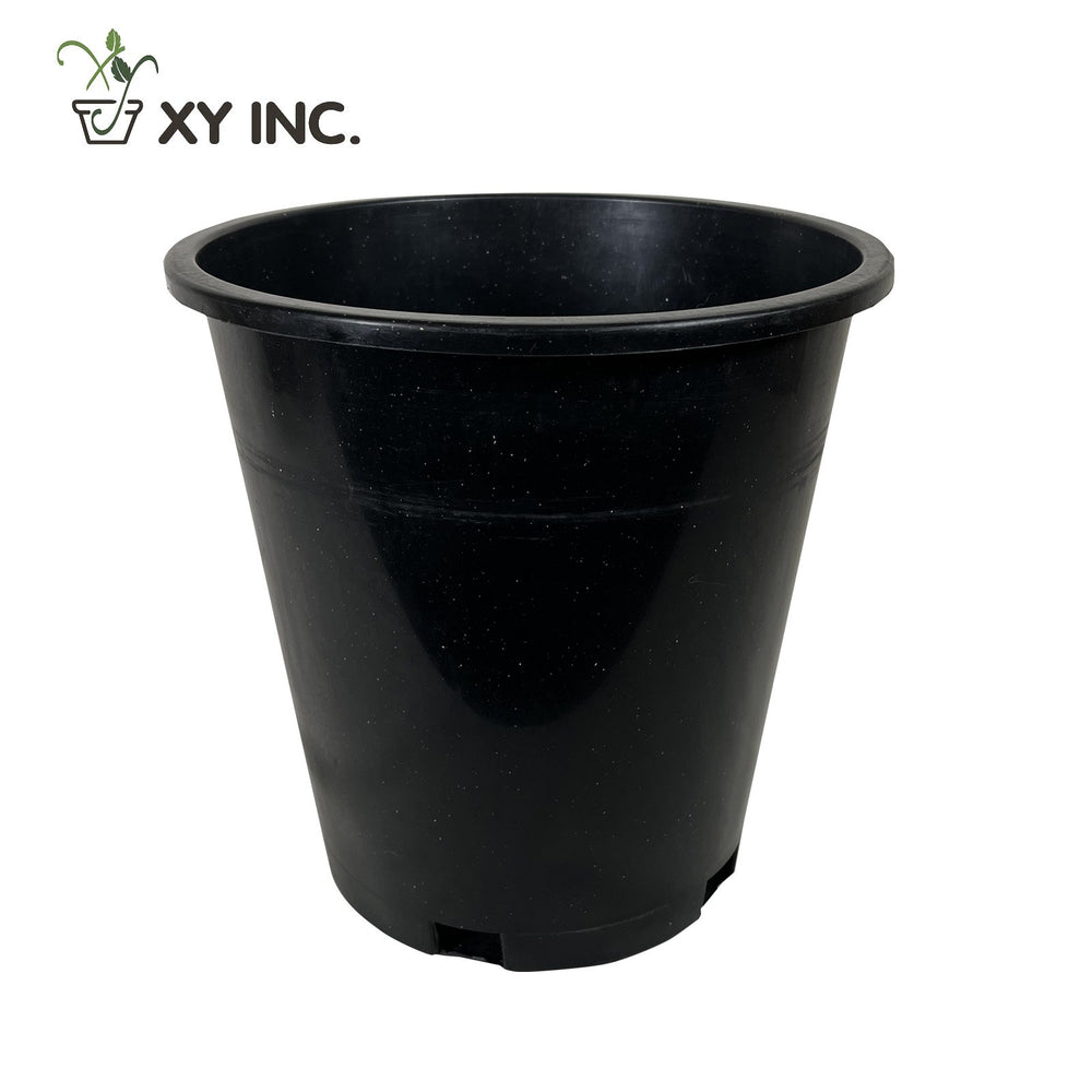 XY injection molded black plastic nursery pot, 5 Gallon (Wide)