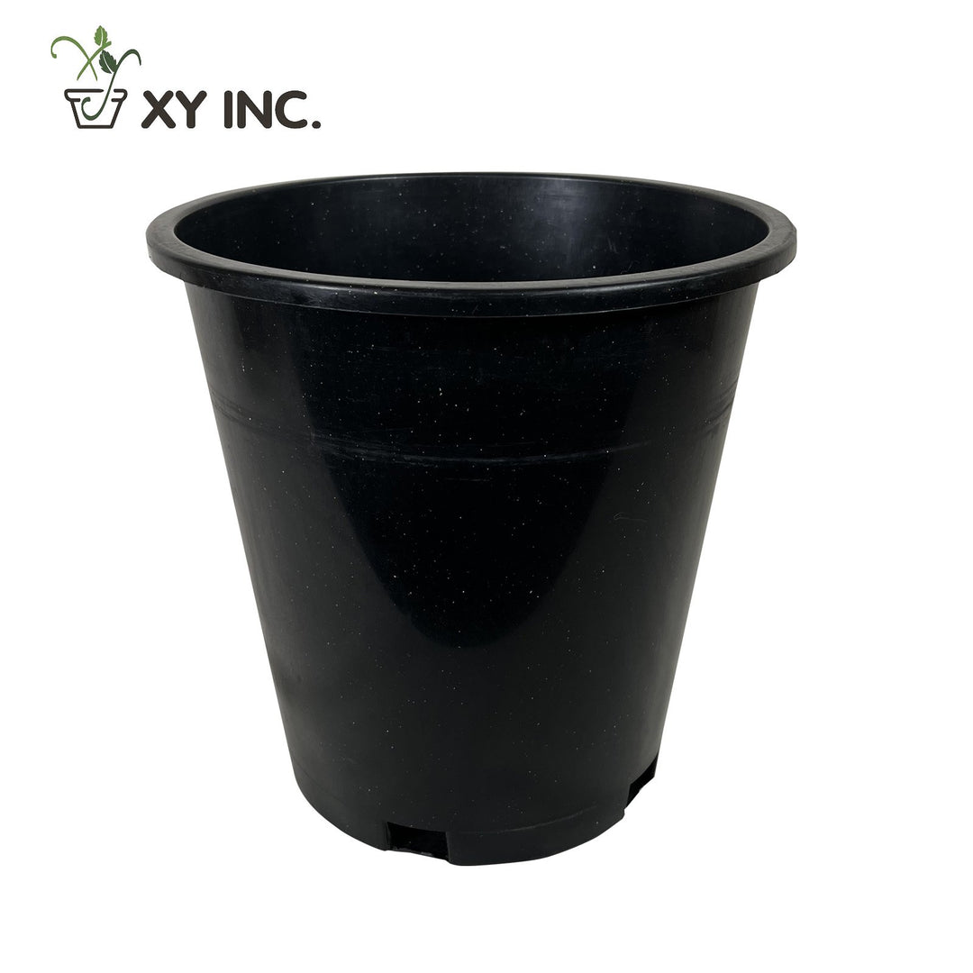 XY injection molded black plastic nursery pot, 5 Gallon (Wide)