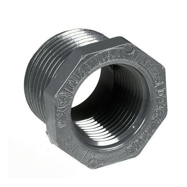 Dura Schedule 80 PVC reducer bushing 1/2 in MPT x 1/4 in FPT