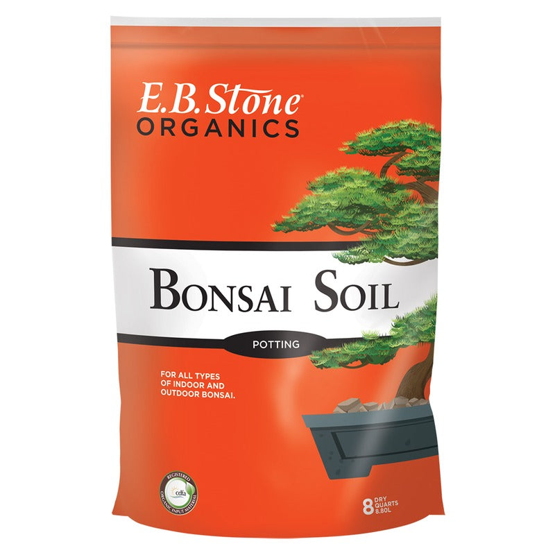 E.B. Stone Organics Bonsai Soil Mix - Fast Draining Potting Soil for Bonsai Trees with Pumice and Lava Rock - 8 Quart