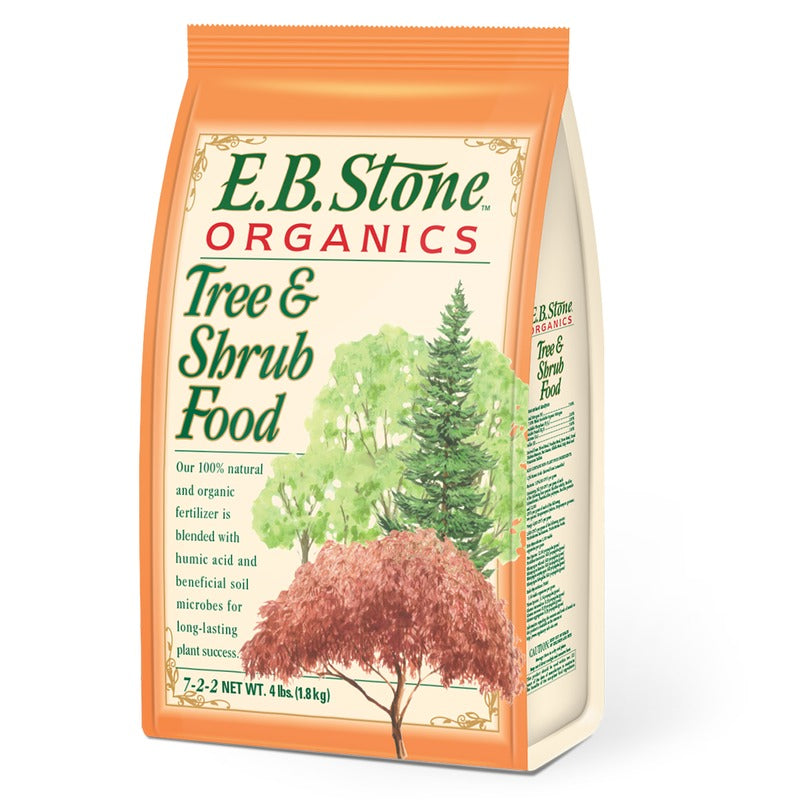 E.B. Stone Organics Tree and Shrub Food 7-3-2 - Natural Fertilizer for Trees, Shrubs and Japanese Maples - 4 lb