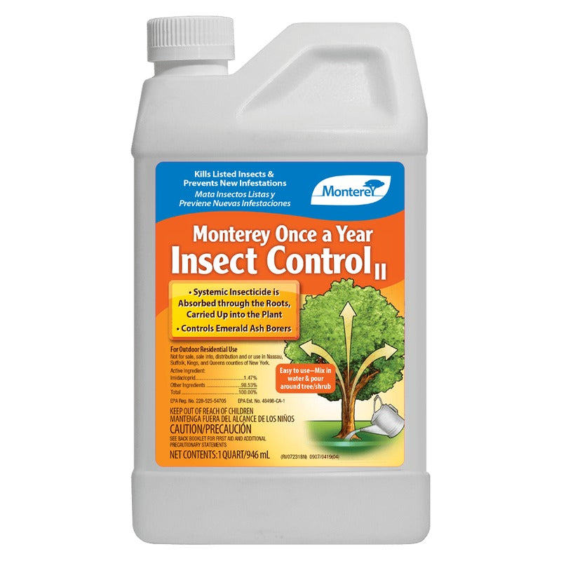 Monterey Once a Year Insect Control II - Systemic Imidacloprid Insecticide Concentrate - 32 oz