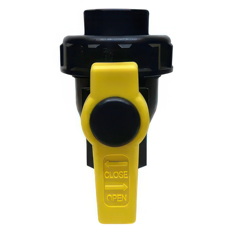 Dosatron 3/4 in Schedule 80 Single-Union Ball Valve - FPT with Yellow Lever Handle (BV34-SCH80)