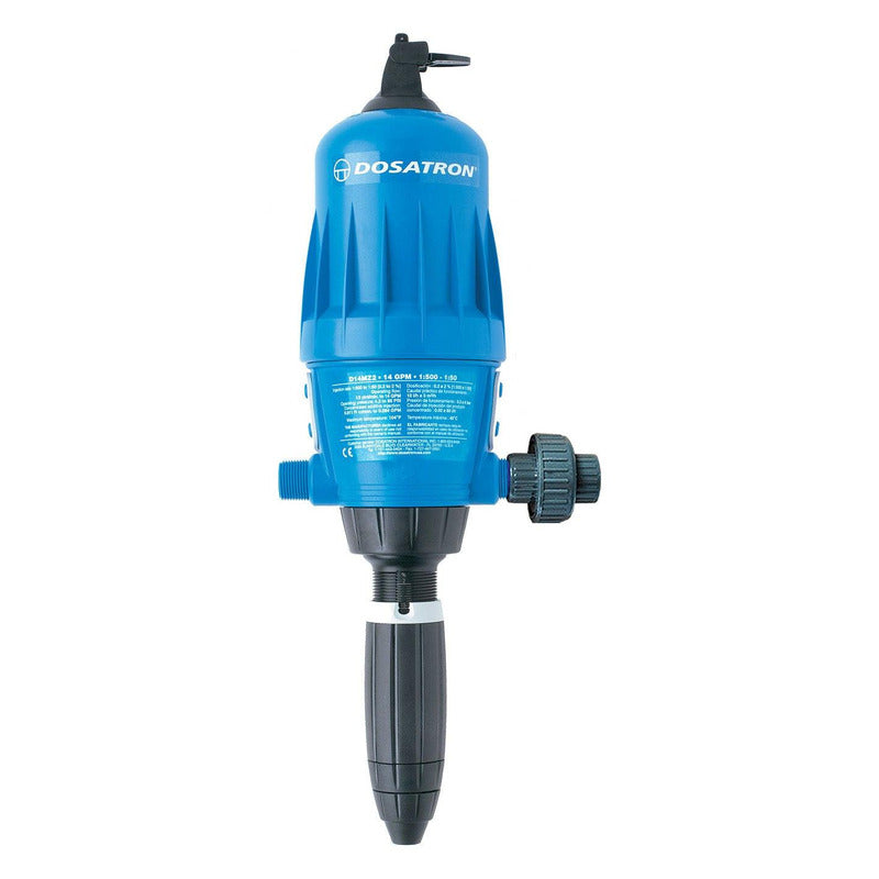 Dosatron D14MZ2-HY 14 GPM Water-Powered Injector - 1:500 to 1:50, Viton Seals, 3/4 in NPT with Bypass (D14MZ2VFBPHY)