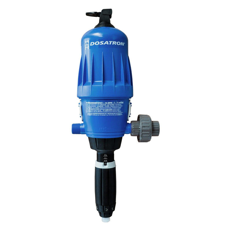 Dosatron D14MZ3000-HY 14 GPM Water-Powered Injector - 1:3000 to 1:333 Low-Dose, 3/4 in NPT with Bypass
