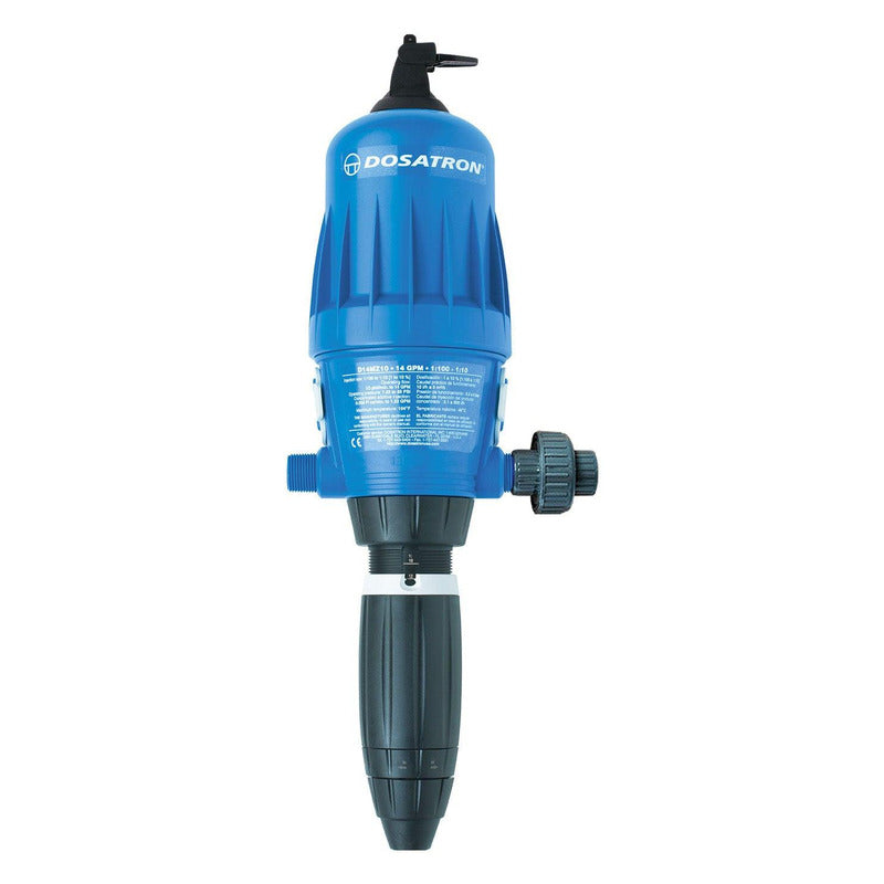 Dosatron D14MZ10-HY 14 GPM Water-Powered Injector - 1:100 to 1:10 High-Dose, Viton Seals, 3/4 in NPT (D14MZ10VFBPHY)