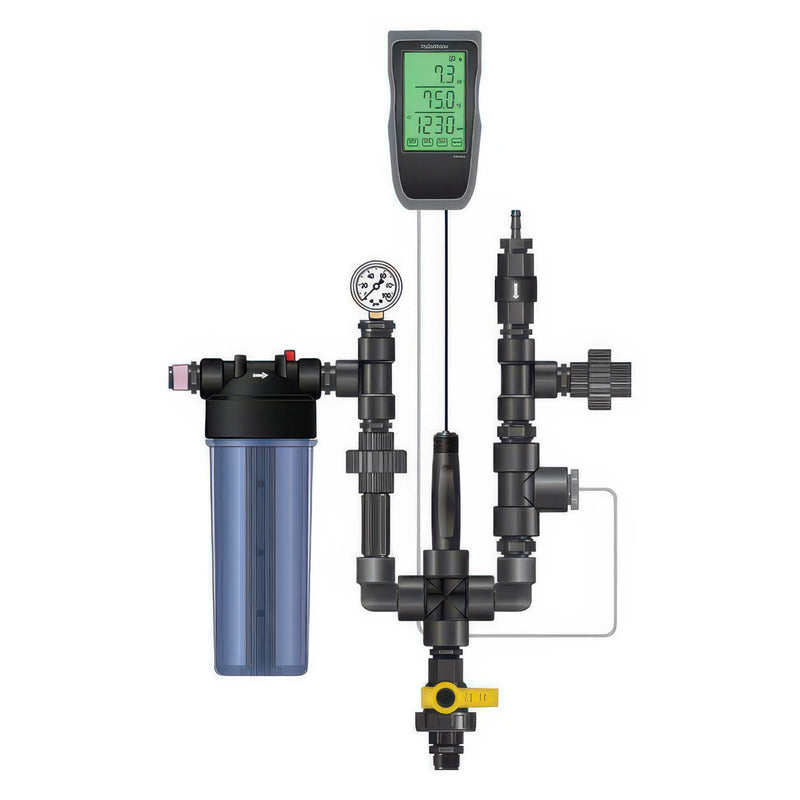 Dosatron Lo-Flo Monitor Kit 3/4 in - Inline EC/PPM, pH and Temperature Monitor with Plumbing Kit (HYKMON)