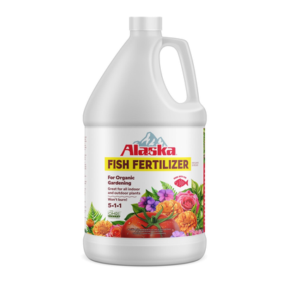 Alaska Fish Fertilizer 5-1-1 liquid fish emulsion plant food, 1 gallon jug
