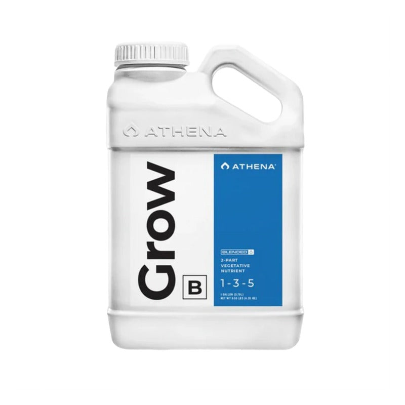 Athena Blended Grow B - Complete 2-Part Base Fertilizer for Vegetative Growth - 1 Gallon and 5 Gallon