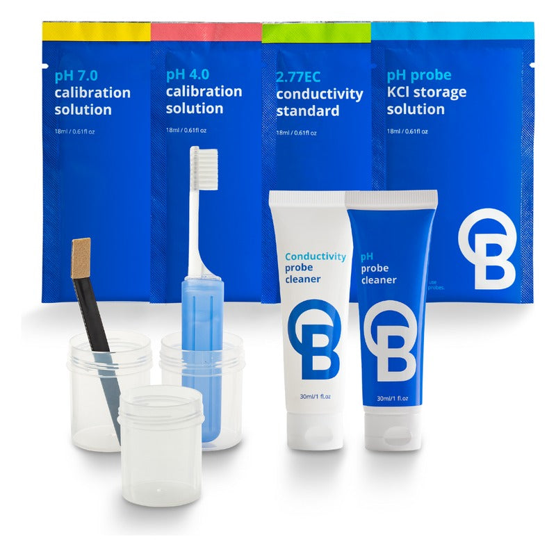 Bluelab Probe Care Kit - pH and Conductivity - Cleaners, Calibration Sachets and Accessories for pH and EC Probes