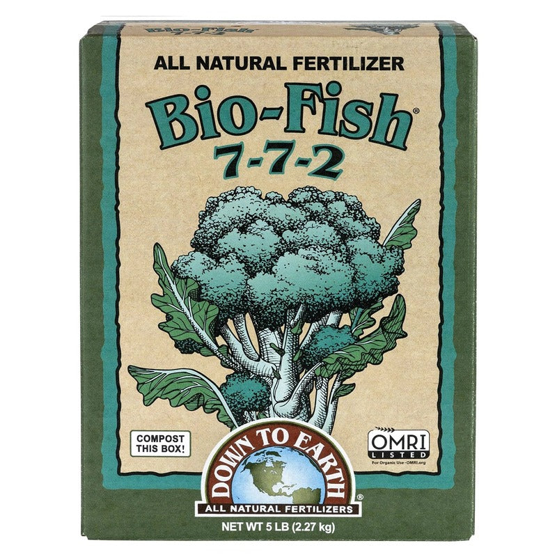Down To Earth Bio-Fish 7-7-2 - Organic Fish Fertilizer for Vegetables, Trees and Shrubs - 5 lb