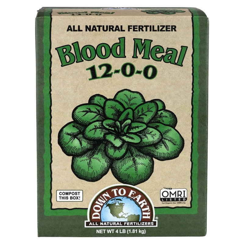 Down To Earth Blood Meal 12-0-0 - Organic High Nitrogen Fertilizer for Leafy Greens and Corn