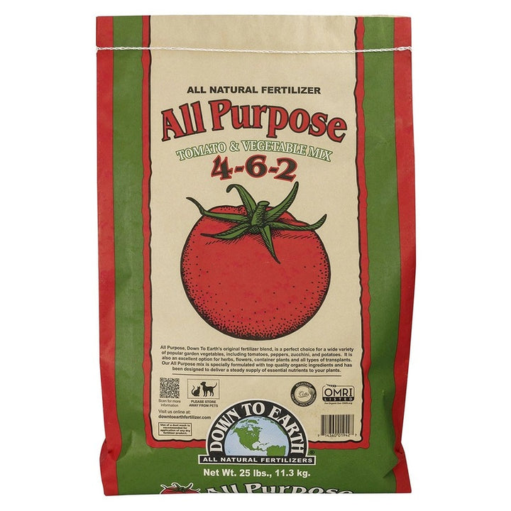 Down To Earth All Purpose 4-6-2 - Organic Fertilizer for Vegetables, Tomatoes, Herbs and Flowers