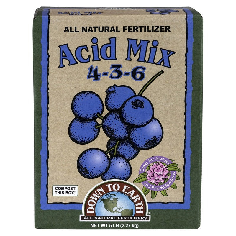 Down To Earth Acid Mix 4-3-6 - Organic Fertilizer for Blueberries, Azaleas and Rhododendrons