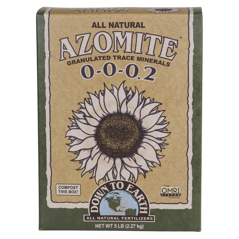 Down To Earth Azomite Granular 0-0-0.2 - Volcanic Trace Mineral Soil Remineralizer - 5 lb