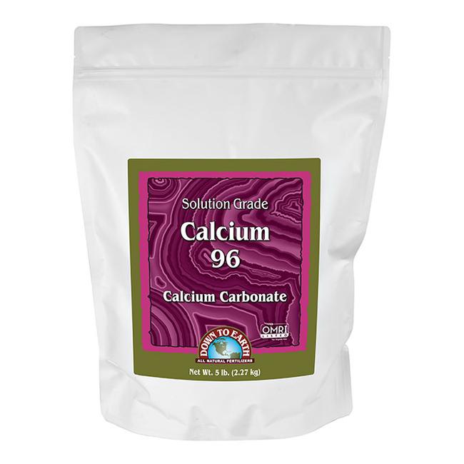 Down To Earth Solution Grade Calcium 96 - Ultra-Fine Limestone Calcium Powder for Drip and Spray - 5 lb