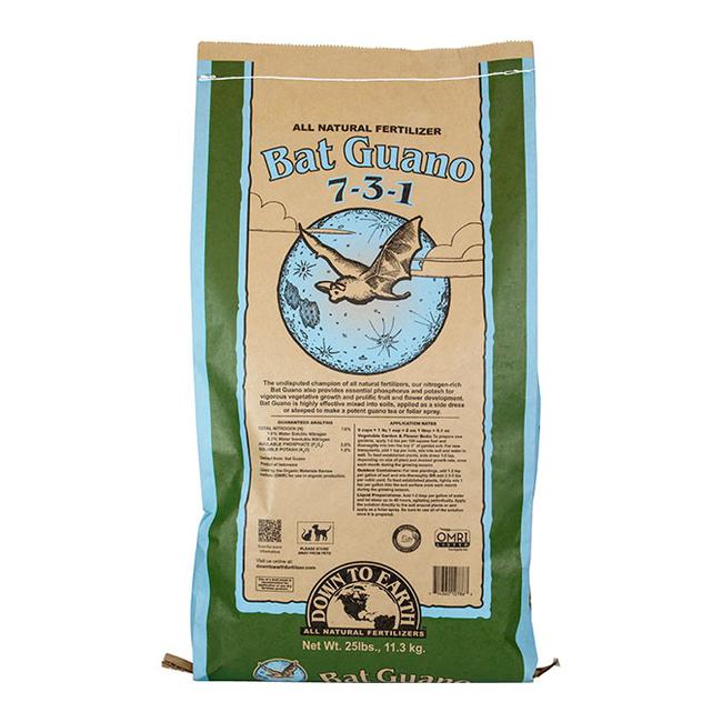 Down To Earth Bat Guano 7-3-1 - Organic Nitrogen-Rich Fertilizer for Vegetative Growth and Flowers