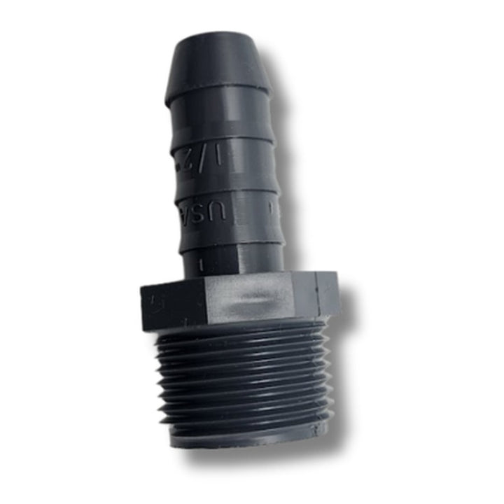 Dura gray PVC barbed reducing male adapter, 3/4 in MPT x 1/2 in barb
