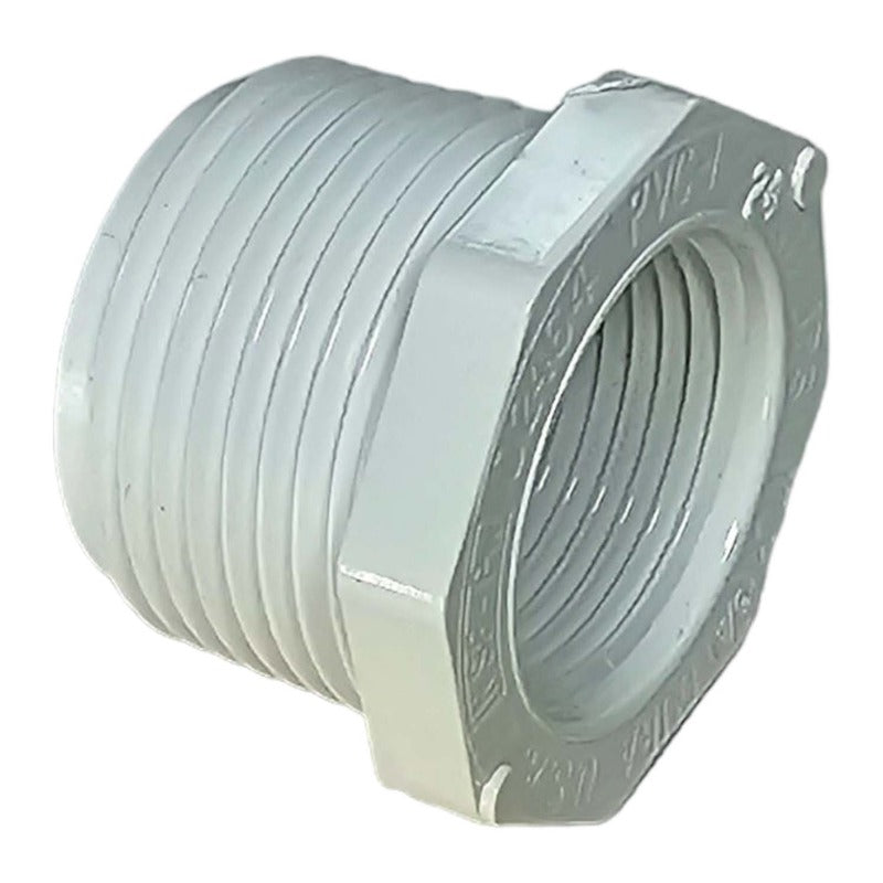 Dura Schedule 40 PVC Threaded Reducer Bushing, 1 in MPT x 3/4 in FPT
