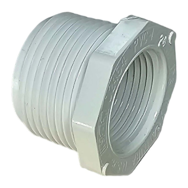 Dura Schedule 40 PVC Threaded Reducer Bushing, 1 in MPT x 3/4 in FPT