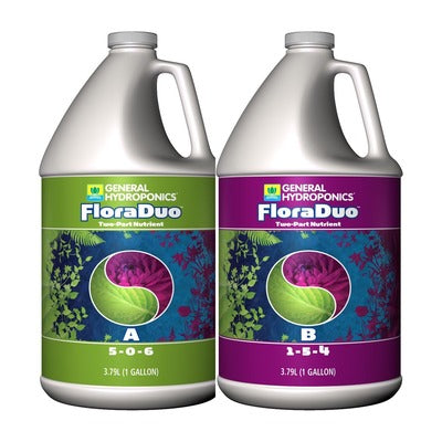 General Hydroponics FloraDuo A and B, 1 Gallon combo