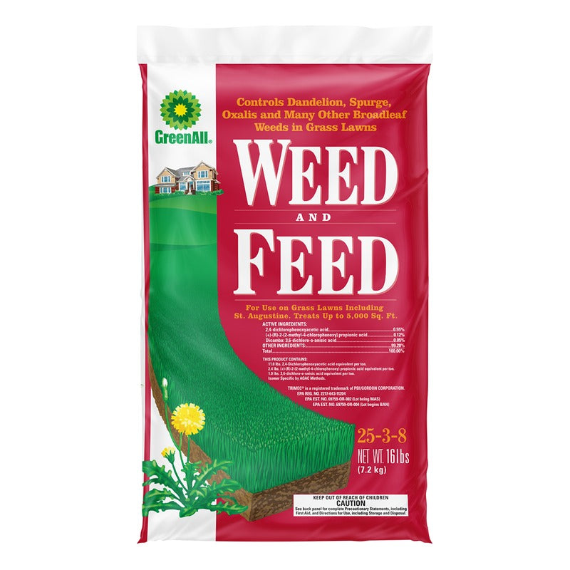 E.B. Stone GreenAll Lawn Weed &amp; Feed 25-3-8 16 lb bag