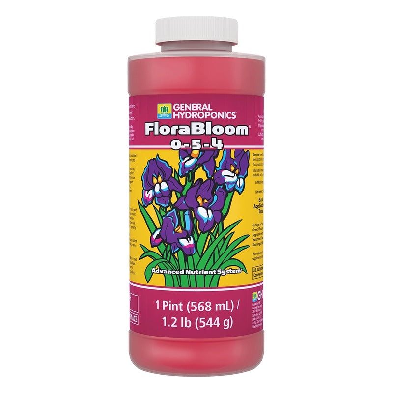 General Hydroponics FloraBloom 0-5-4 - Flowering and Fruiting Base Nutrient - 1 Pint