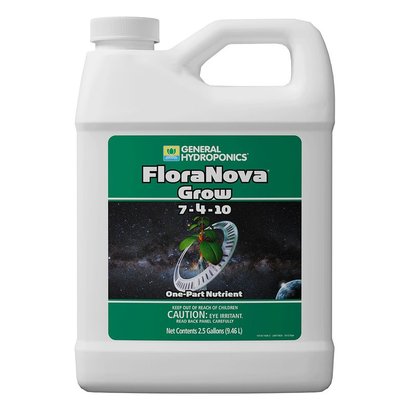 General Hydroponics FloraNova Grow 7-4-10 - One-Part Vegetative Liquid Nutrient - 2.5 Gallon