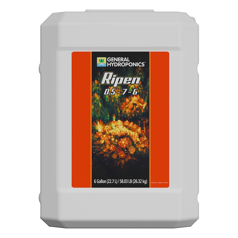 General Hydroponics Ripen 0.5-7-6 - Late-Bloom Finishing Formula - 6 Gallon