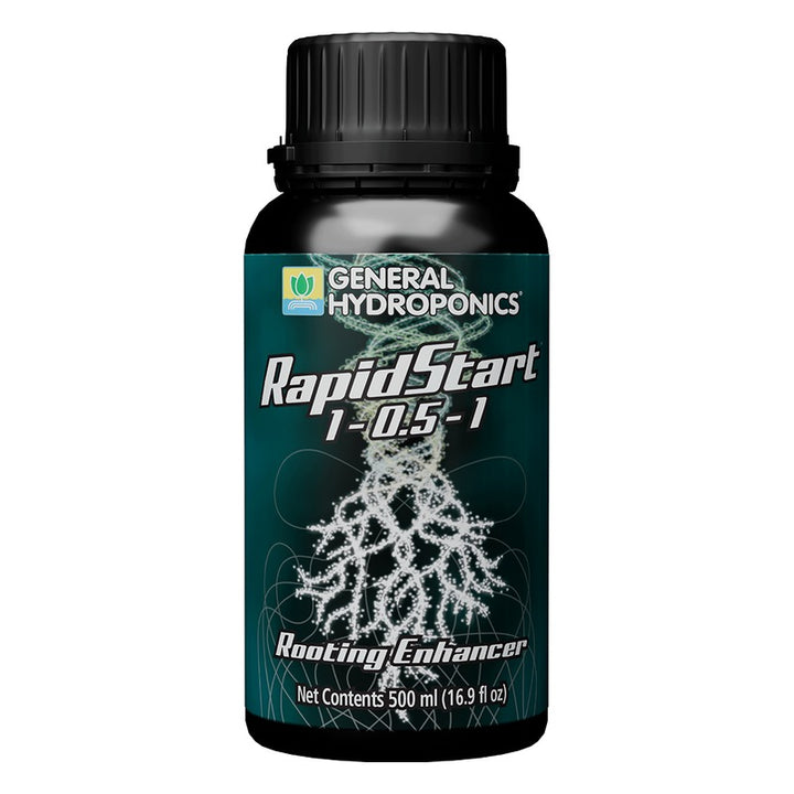 General Hydroponics RapidStart 1-0.5-1 - Rooting Enhancer for Cuttings, Seedlings and Transplants - 500 mL, 1 Gallon and 6 Gallon