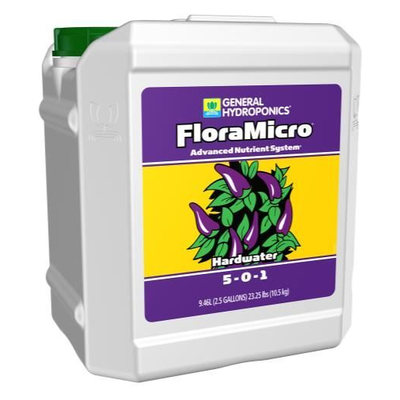General Hydroponics FloraMicro Hardwater 5-0-1 2.5 Gallon