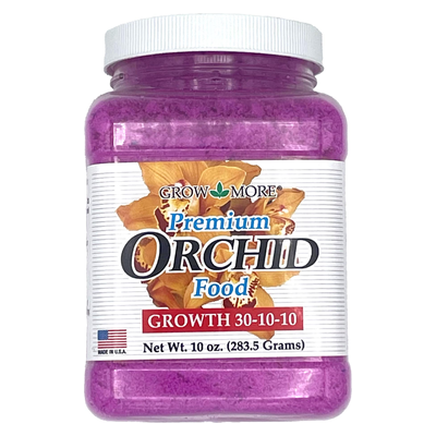 Grow More Orchid Food Growth Formula 30-10-10, 10 oz jar