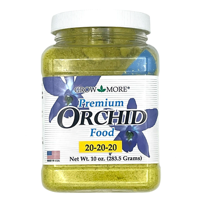 Grow More Orchid Food Maintenance 20-20-20, 10 oz jar