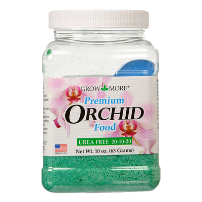 Grow More Orchid Food Urea Free 20-10-20, 10 oz jar