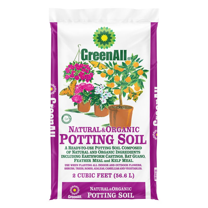 GreenAll Natural & Organic Potting Soil 2 cubic foot bag