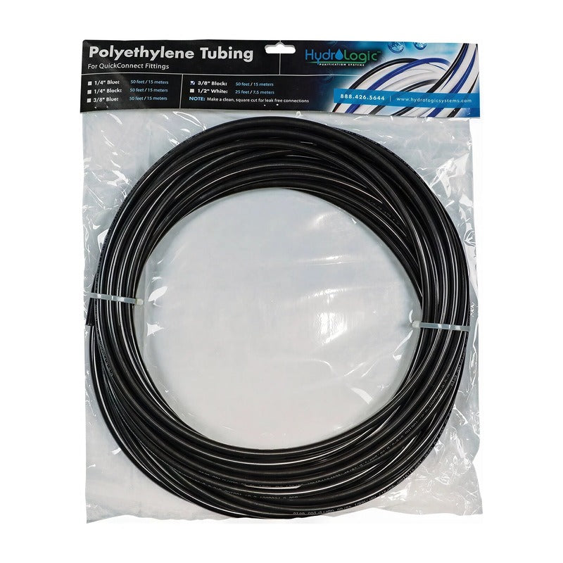 Hydro-Logic black polyethylene tubing 3/8 in x 50 ft