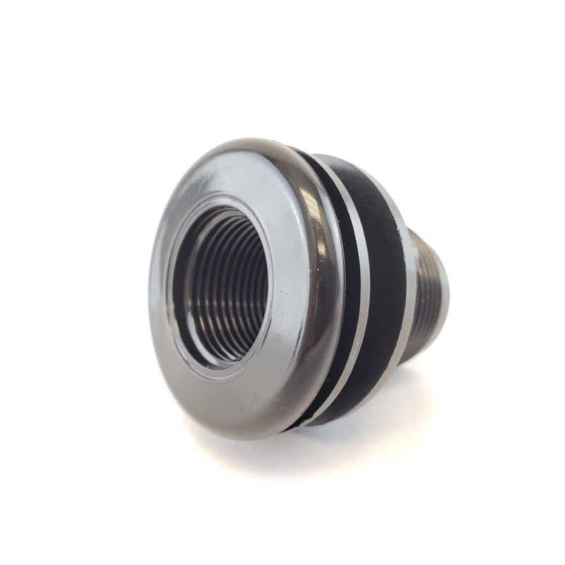 Lifegard Aquatics 3/4 inch FPT x 1-1/4 inch bulkhead fitting, black