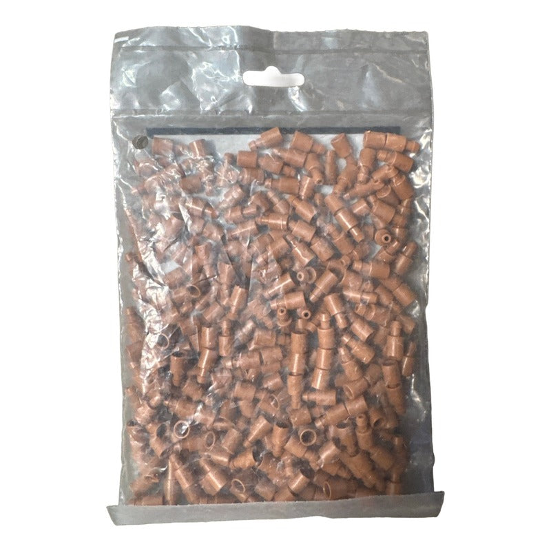 Netafim 3 mm Flex Tube Adapter 11WPCON-B, bag of 250 brown adapters