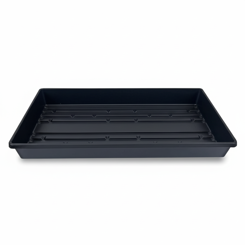 10 in x 20 in Black Plastic Growing Tray