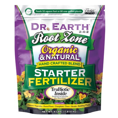 Dr Earth 4lb Root Zone Starter Fertilizer bag