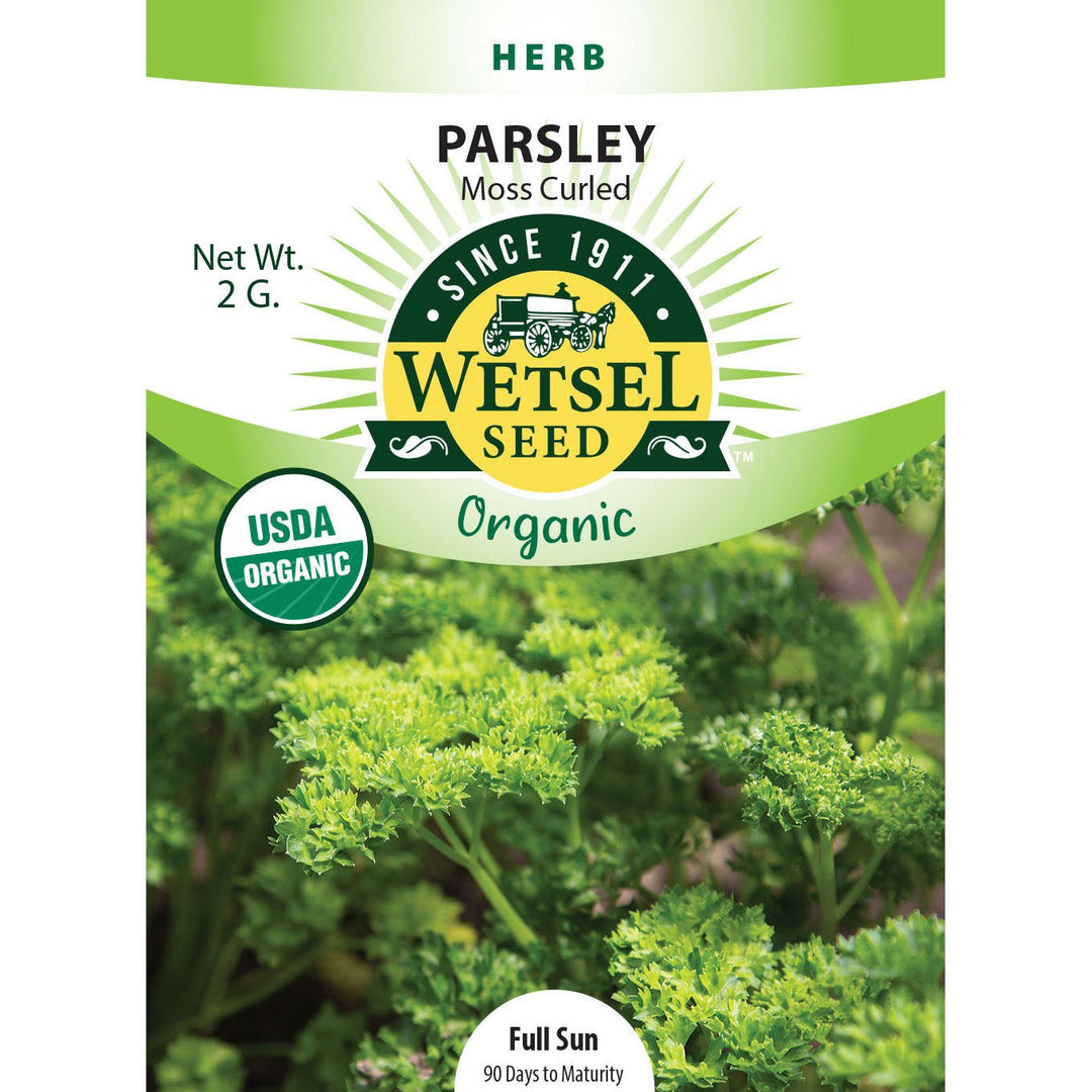 Wetsel Seed Organic Moss Curled Parsley seed packet