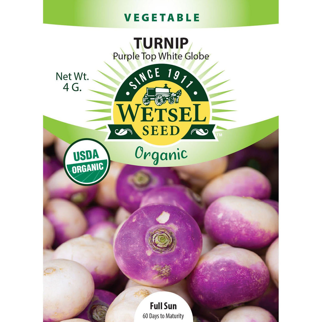 Wetsel Seed Organic Purple Top Turnip seed packet
