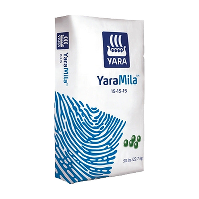 YaraMila 15-15-15 NPK prilled fertilizer 50 lb bag